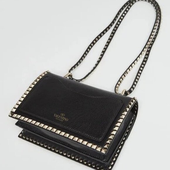 Valentino Black Pebbled Leather No Limit Crossbody Bag - Picture 3 of 12